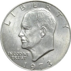 1973-D Eisenhower Dollar - BU Close Window [x]