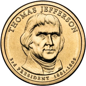 2007-D Jefferson Presidential Dollar - BU Close Window [x]