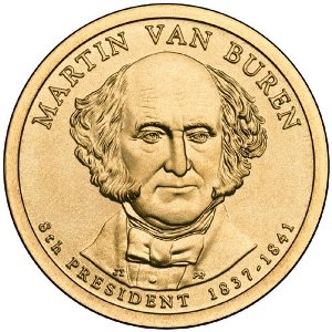 2008-D Van Buren Presidential Dollar - BU Close Window [x]