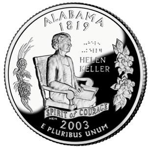 2003-S Alabama Statehood Quarter - SILVER PROOF Close Window [x]