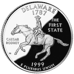 1999-S Delaware Statehood Quarter - SILVER PROOF Close Window [x]