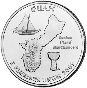 2009-D Guam Statehood Quarter - BU Close Window [x]