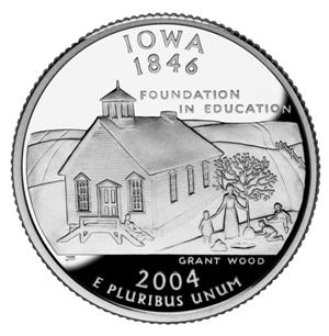 2004-S Iowa Statehood Quarter - SILVER PROOF Close Window [x]