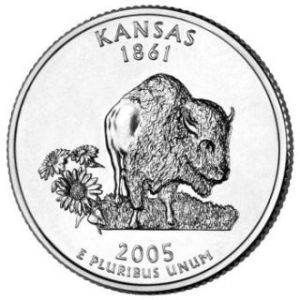 2005 Kansas Statehood Quarter - BU Close Window [x]
