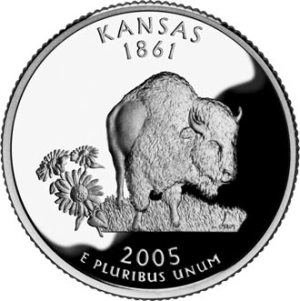 2005-S Kansas Statehood Quarter - SILVER PROOF Close Window [x]