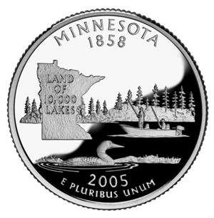 2005-S Minnesota Statehood Quarter - SILVER PROOF Close Window [x]