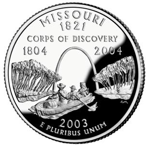 2003-S Missouri Statehood Quarter - SILVER PROOF Close Window [x]
