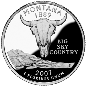 2007-S Montana Statehood Quarter - SILVER PROOF Close Window [x]