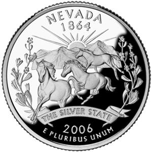 2006-S Nevada Statehood Quarter - SILVER PROOF Close Window [x]