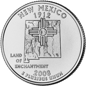 2008-D New Mexico Statehood Quarter - BU Close Window [x]