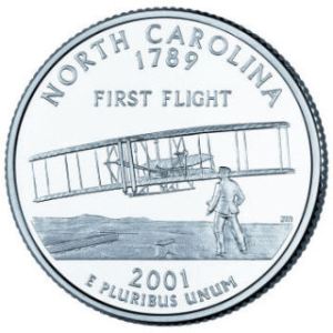 2001 North Carolina Statehood Quarter - BU Close Window [x]