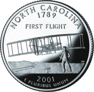 2001-S North Carolina Statehood Quarter - SILVER PROOF Close Window [x]