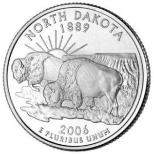 2006-D North Dakota Statehood Quarter - BU Close Window [x]