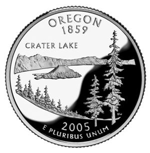 2005-S Oregon Statehood Quarter - SILVER PROOF Close Window [x]