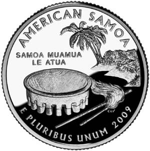 2009-S American Samoa Statehood Quarter - SILVER PROOF Close Window [x]