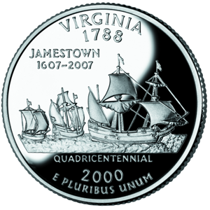 2000-S Virginia Statehood Quarter - SILVER PROOF Close Window [x]