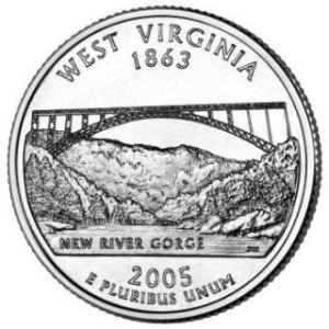 2005-D West Virginia Statehood Quarter - BU Close Window [x]