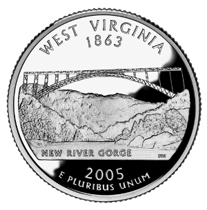 2005-S West Virginia Statehood Quarter - SILVER PROOF Close Window [x]