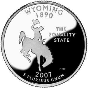 2007-S Wyoming Statehood Quarter - SILVER PROOF Close Window [x]