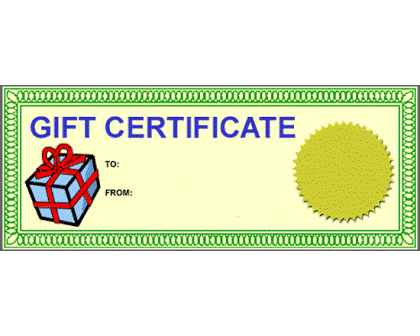 $10.00 Gift Certificate Close Window [x]